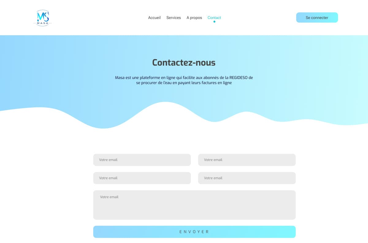 MASA website mock-up