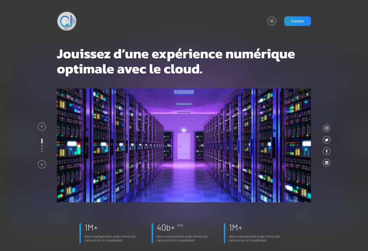 Page d’accueil de QI-CD — en-tête