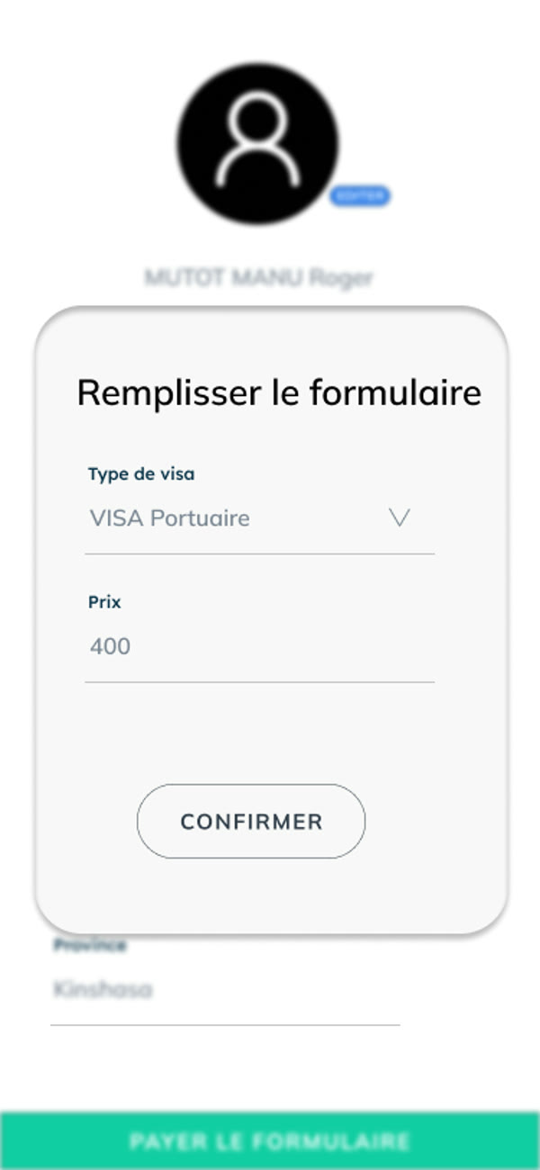 HORUS — Visa application