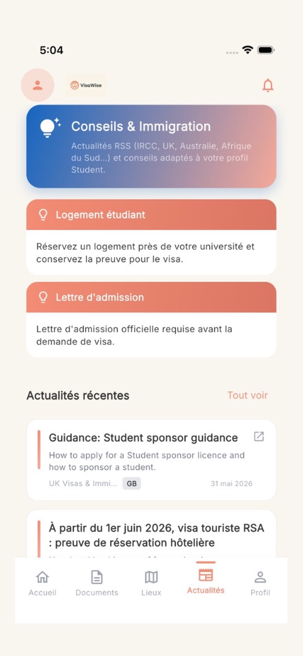 VisaWise — Actualités de l’immigration