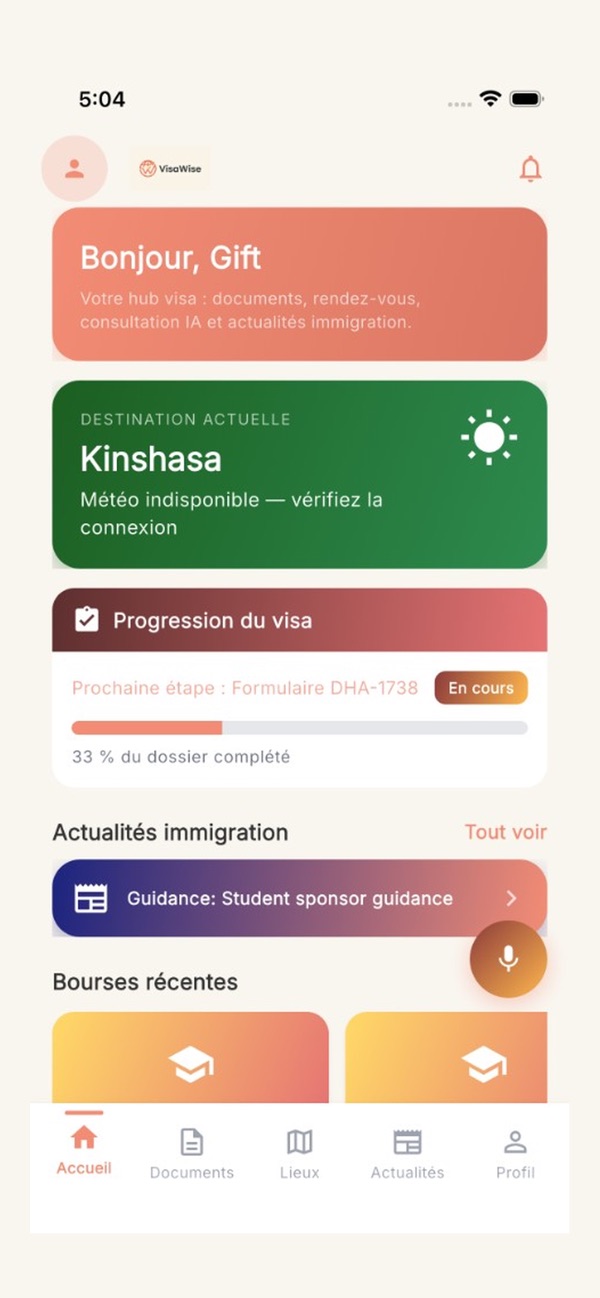 VisaWise — Documents de visa