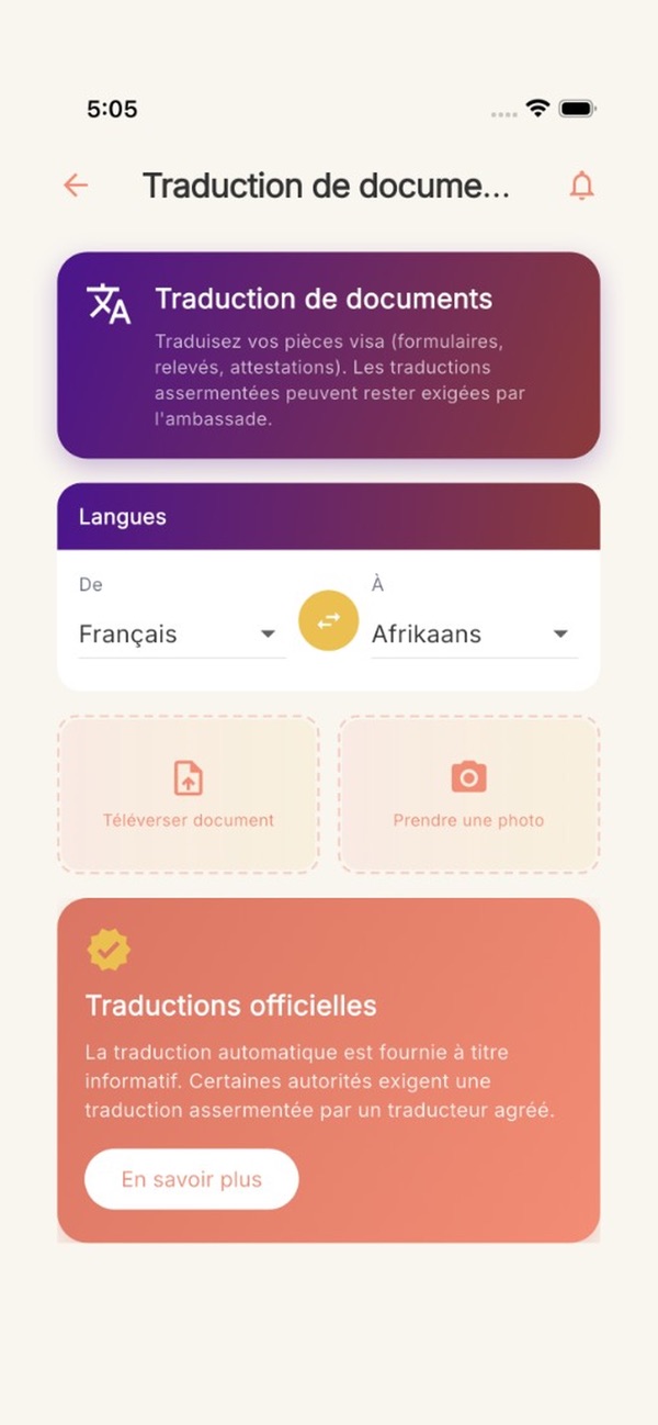VisaWise — Partage et invitation